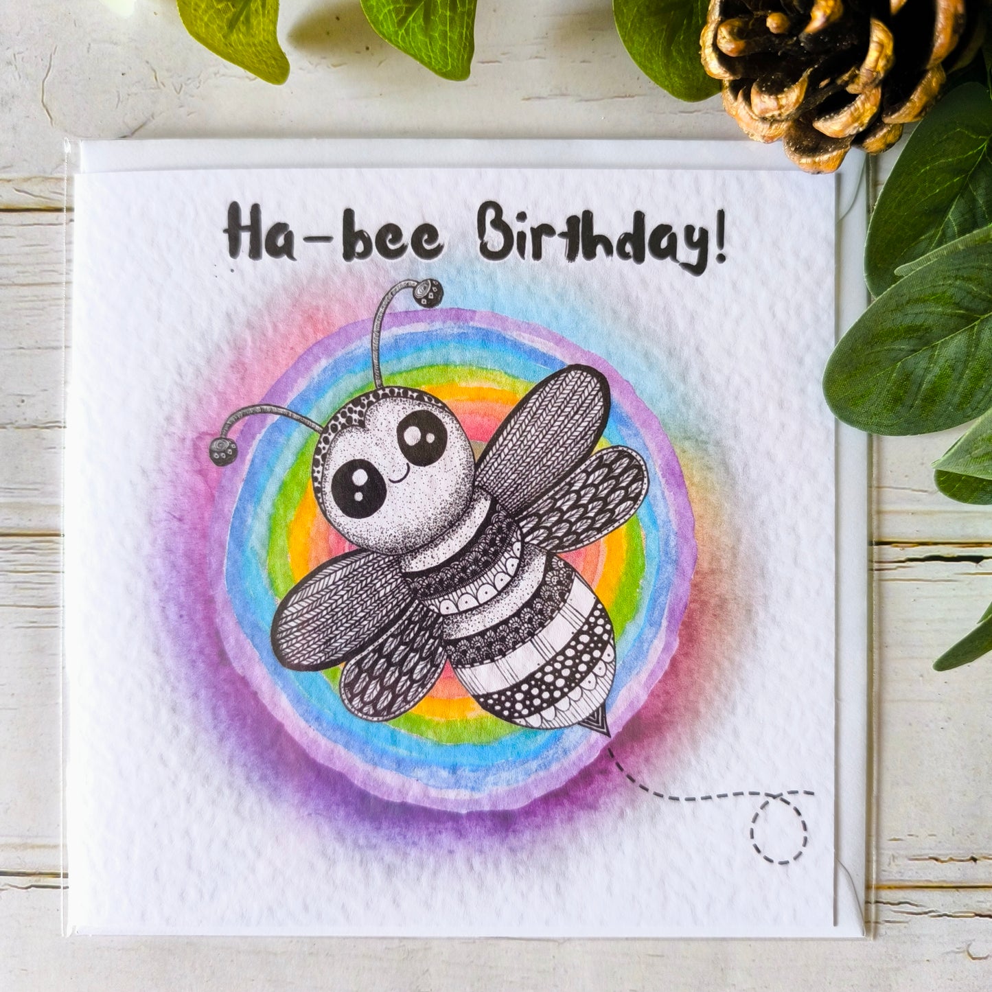 (a) Bee Happy Birthday Card