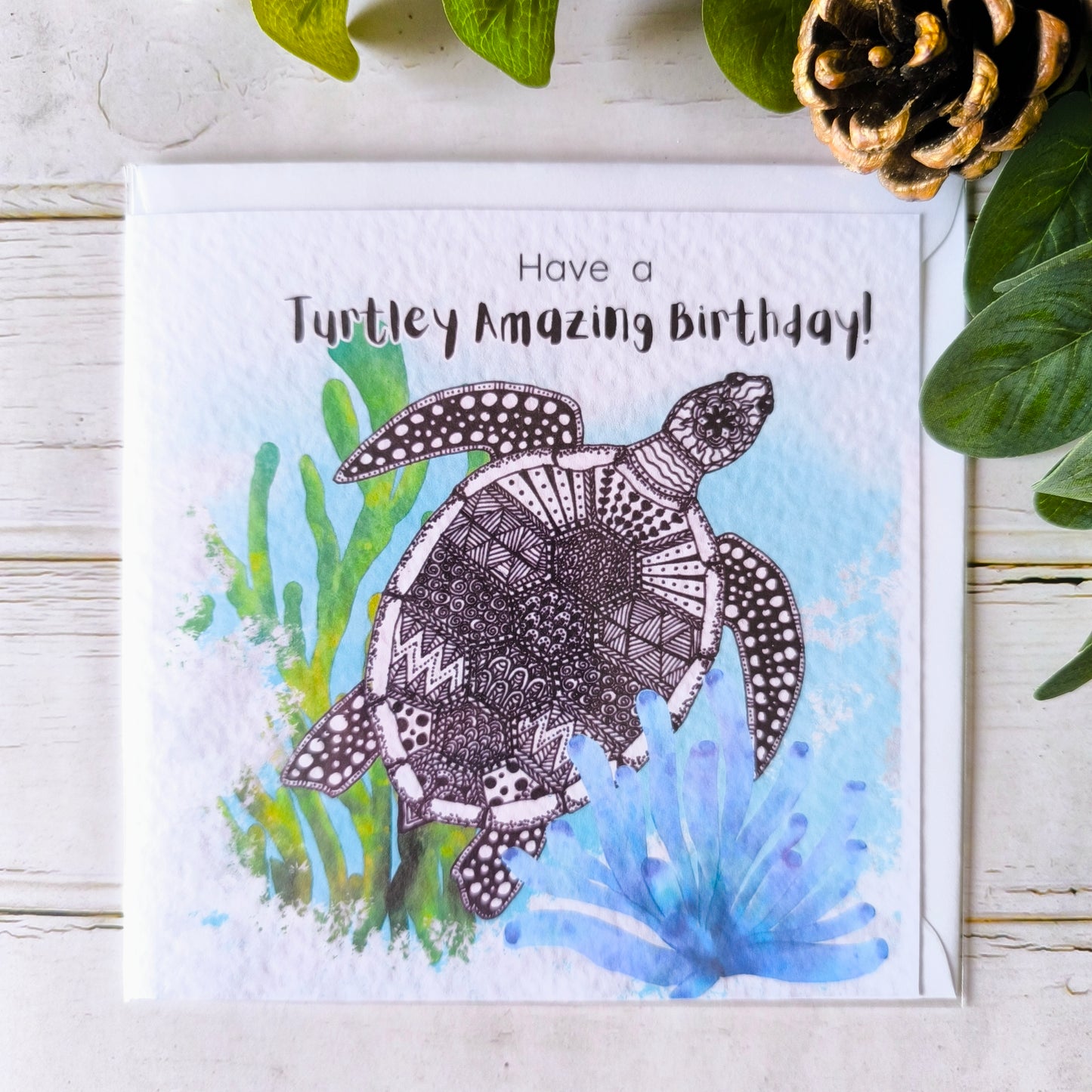 (a) Turtle Happy Birthday Card