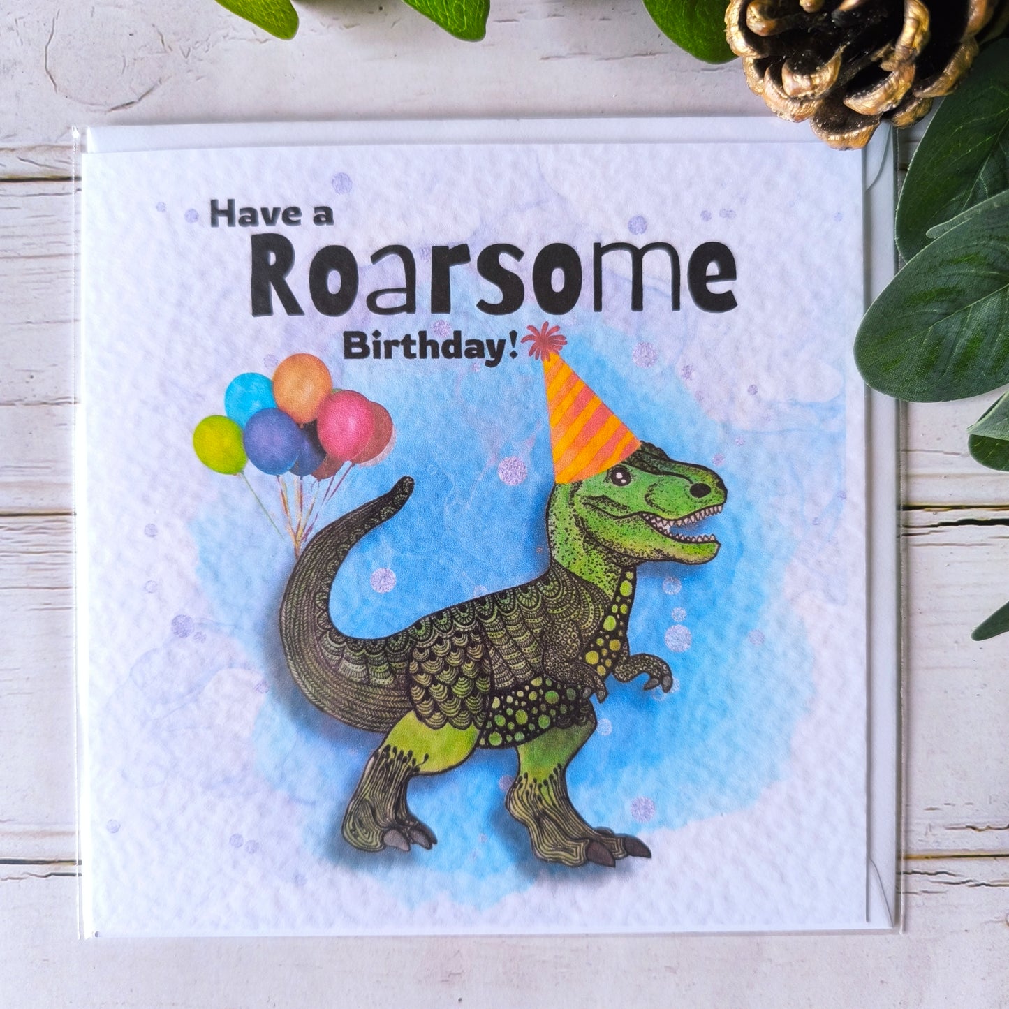 (a) Dino Happy Birthday Card