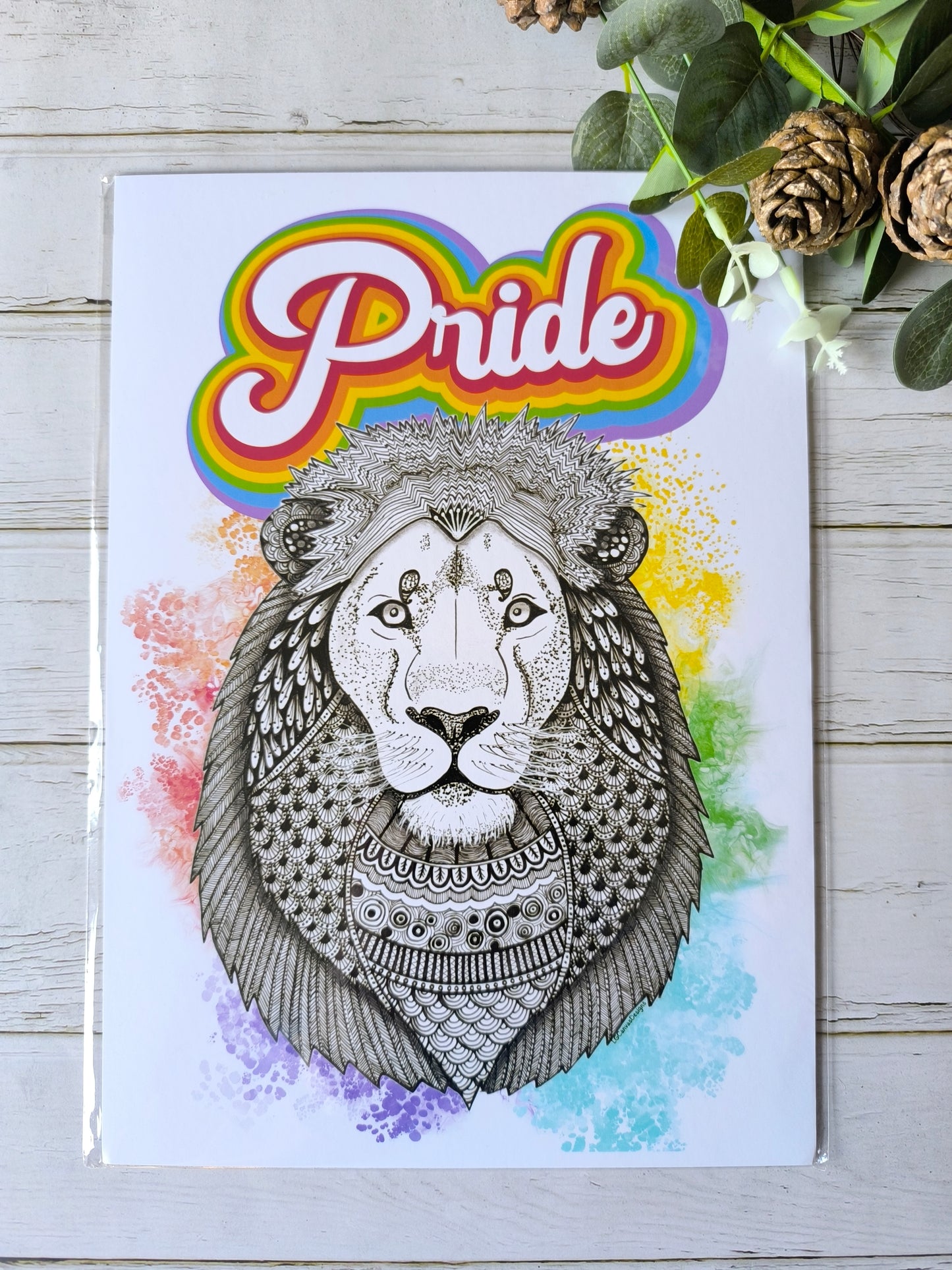 (e) 'Pride' Lion A4 print