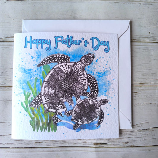 (a) Father's Day Turtle Card