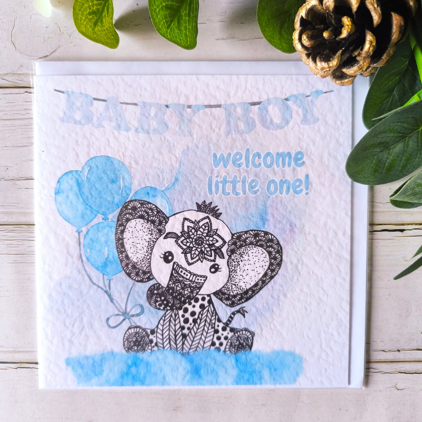(a) New Baby Card - Girl and Boy