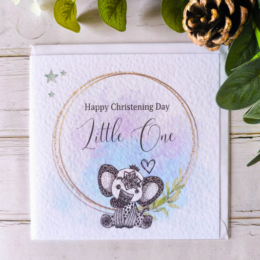 (a) Christening Card - Girl and Boy