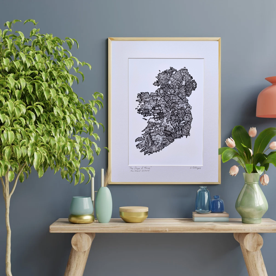 'The Shape of Home'  One Island - 32 Stories (Ireland) A3 mount