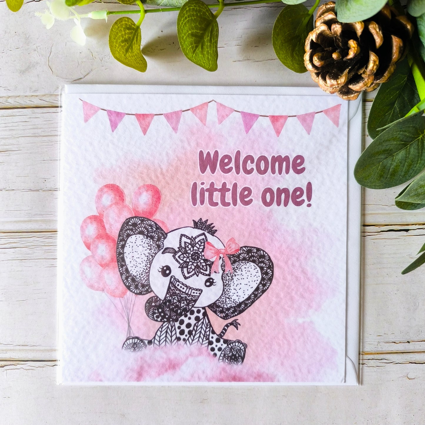 (a) New Baby Card - Girl and Boy