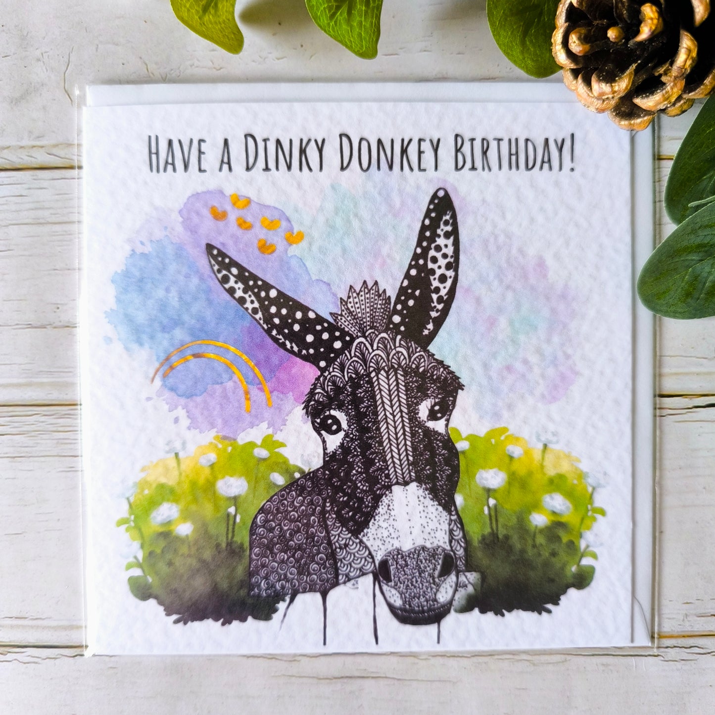 (a) Donkey Happy Birthday Card